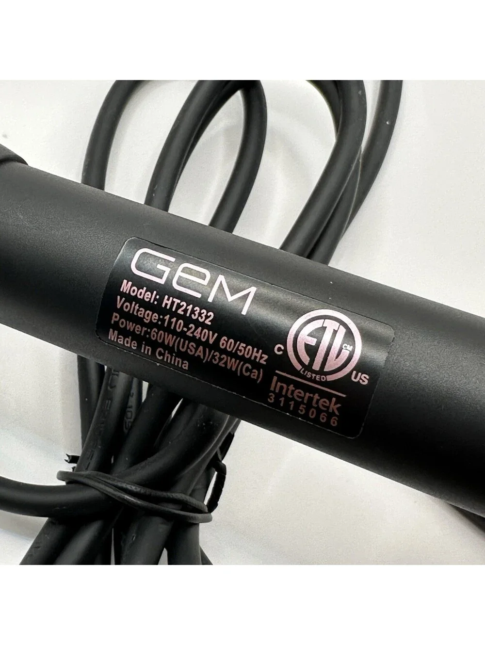 Gem Curl Designer Curling Iron Styling Swivel Cord 1